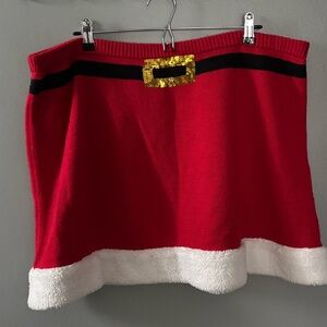 Derek Heart Santa Sweater Skirt